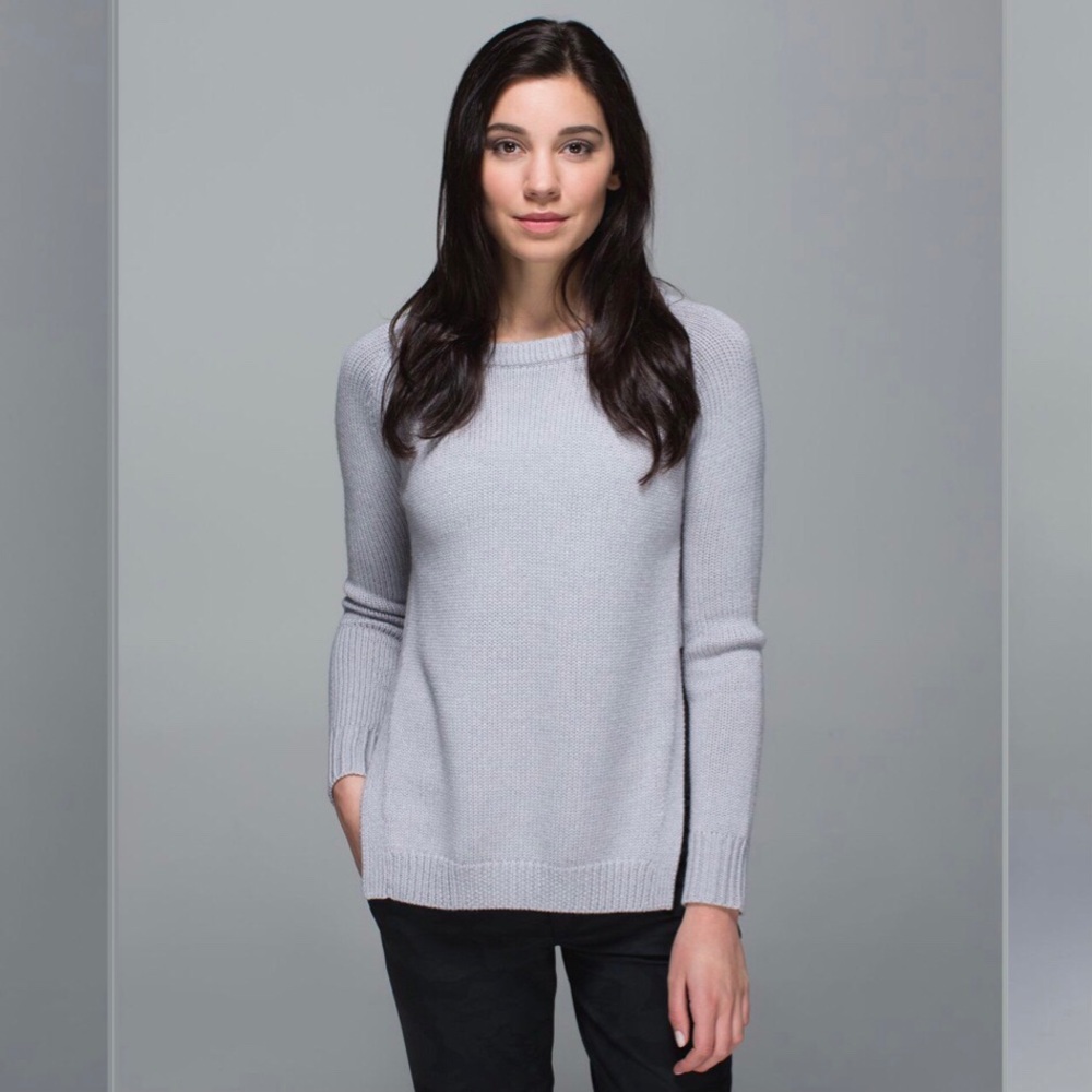 Lululemon - Yin To You Sweater in Heathered Light Gray